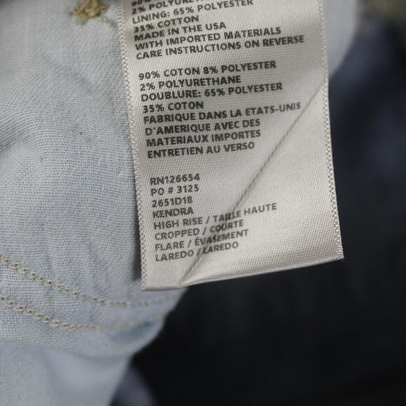 L Agence Denim Jeans Womens 25 Kendra High Rise Cropped Flare Denim Laredo Chic - Picture 10 of 16